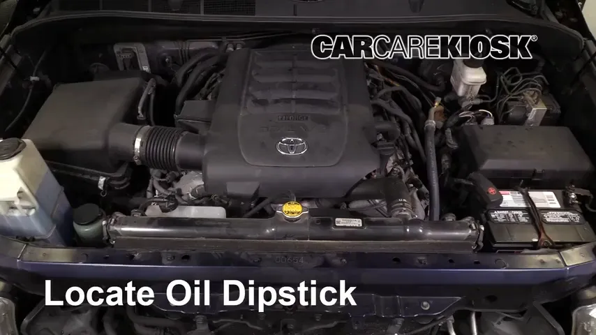 2012 Toyota Tundra Limited 5.7L V8 Crew Cab Pickup Oil Check Oil Level